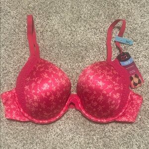 NWT Maidenform Plush Padding Push-up Floral Bra